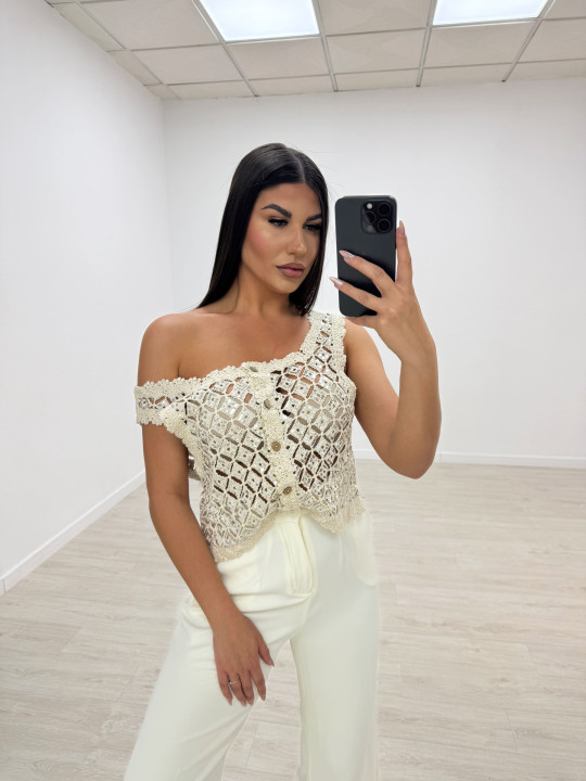 TOP CROCHET BOTONES TOP CROCHET BOTONES
